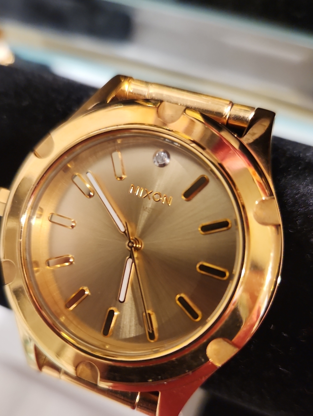 Nixon Gold Tone CAMDEN Sunray Dial Women's Watch